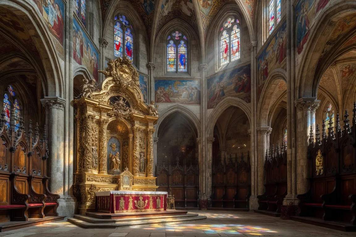 Chœur et maître-autel de la cathédrale Saint-Christophe de Belfort