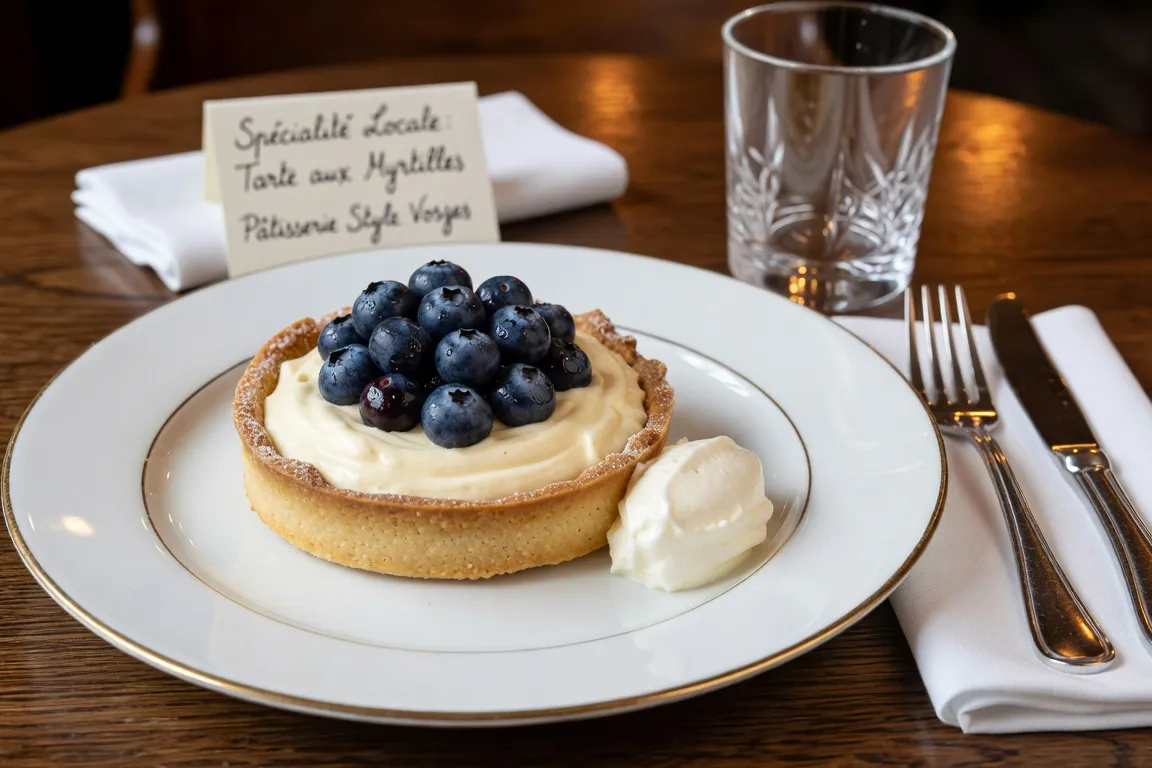 Tarte aux myrtilles belfortaine — pâtisserie traditionnelle du Territoire