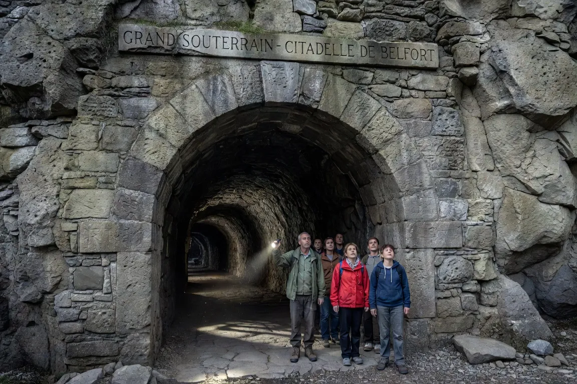 Entrée du Grand Souterrain dans la falaise de la Citadelle de Belfort