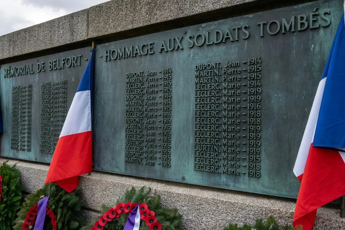 Plaques commémoratives en mémoire des soldats de Belfort