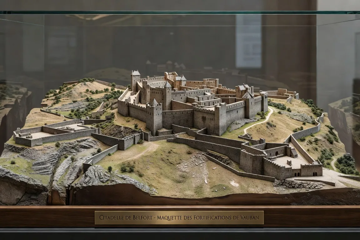 Maquette de la citadelle de Belfort exposée au musée