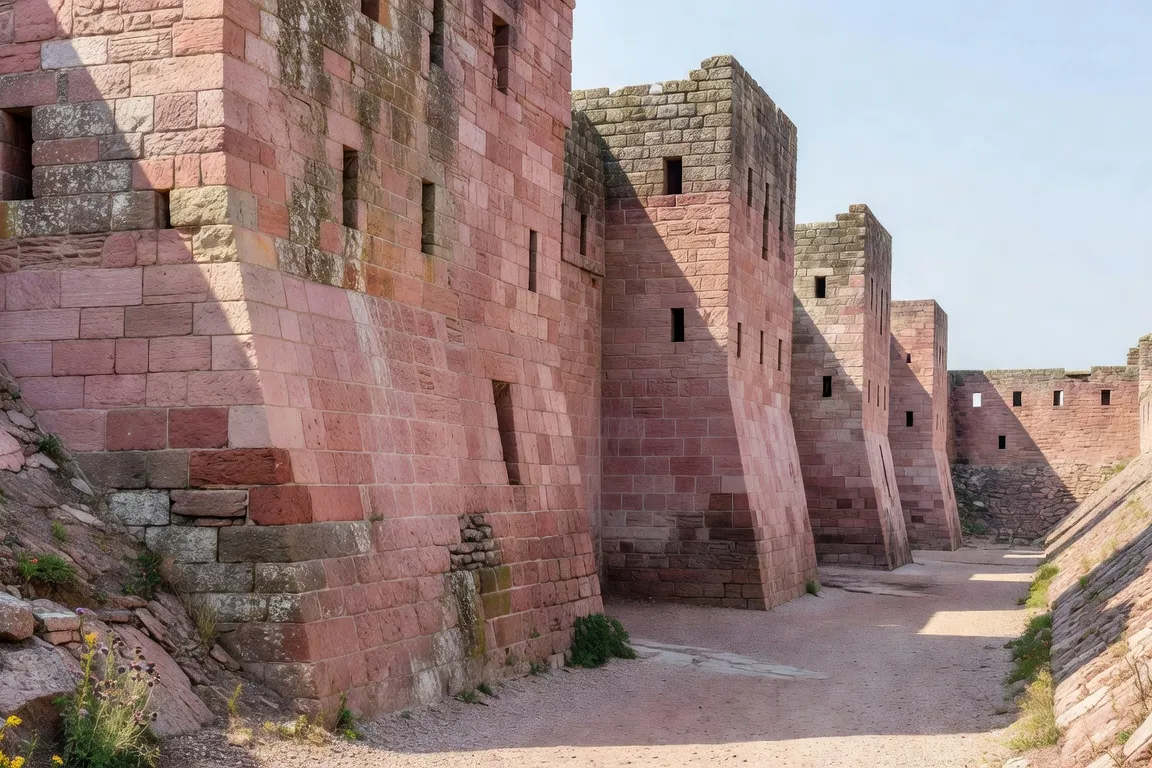 Les bastions, courtines et tours de la Citadelle de Belfort